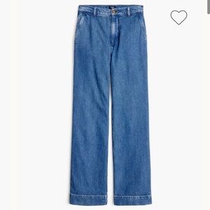 J.CREW Petite Drapey Wide Leg Trouser Jean NWOT